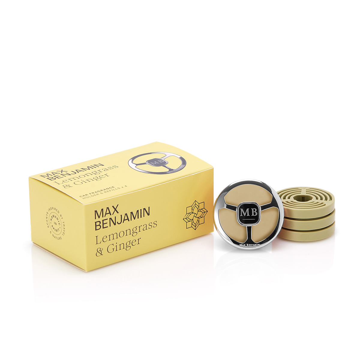Max Benjamin Car Fragrance Gift Set Lemongrass & Ginger