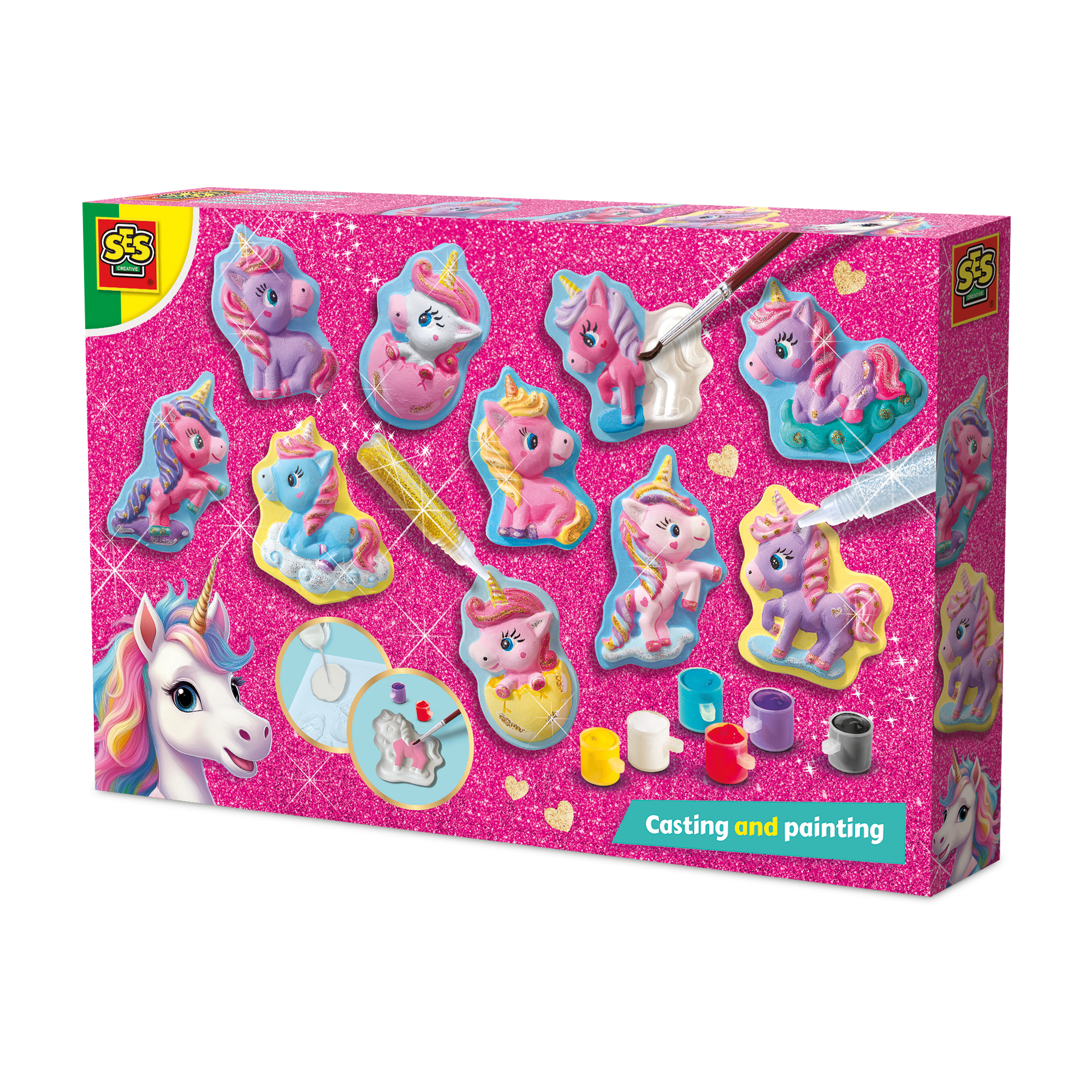 SES unicorn gieten en schilderen baby unicorns