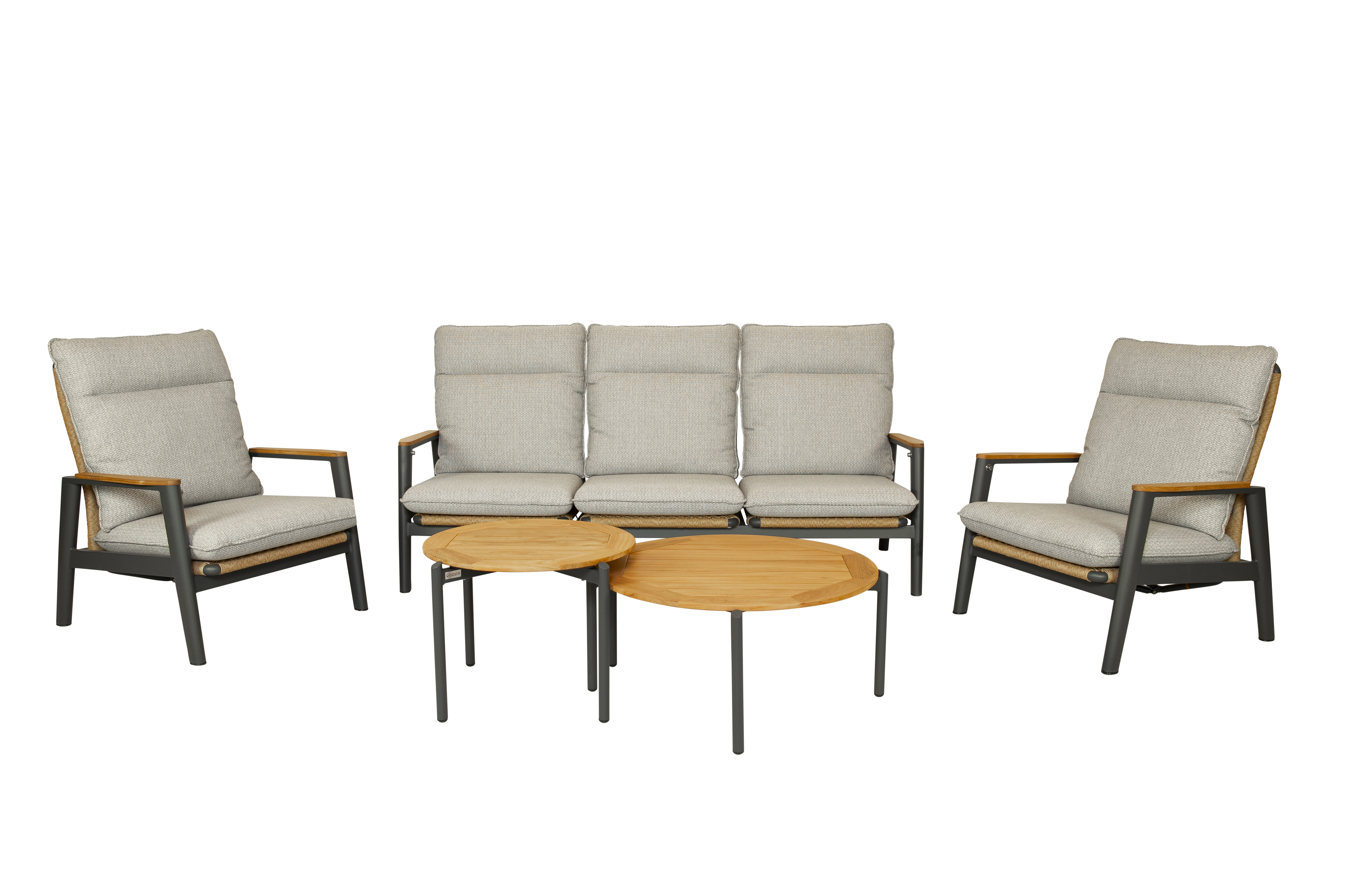 Qopps Yvori loungeset met chiva koffietafeltjes