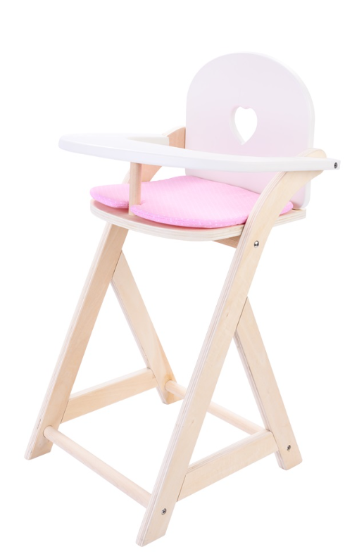 Poppenstoel roze/wit