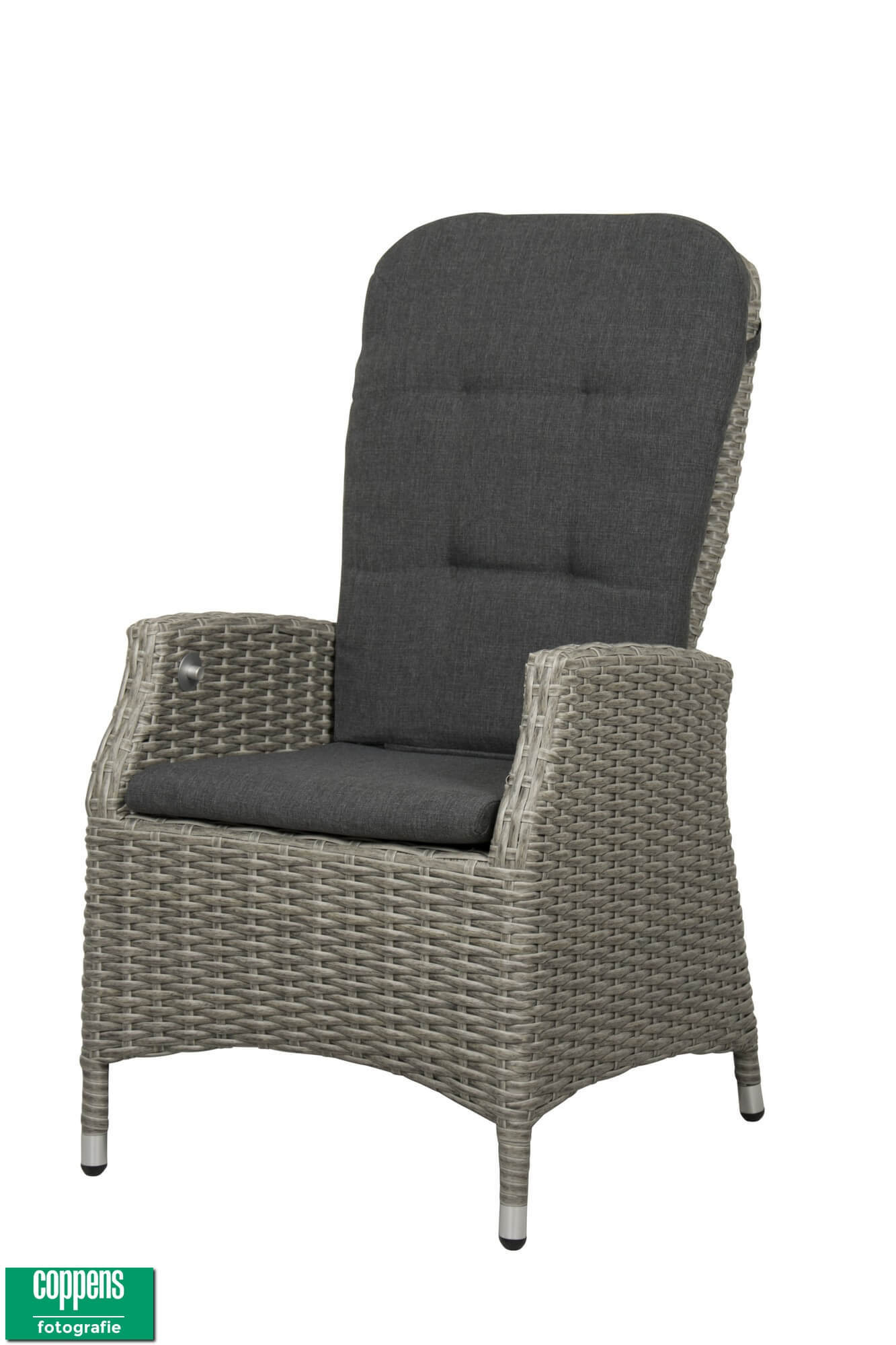 Qopps Memphis verstelbare dining tuinstoel Cloudy Grey
