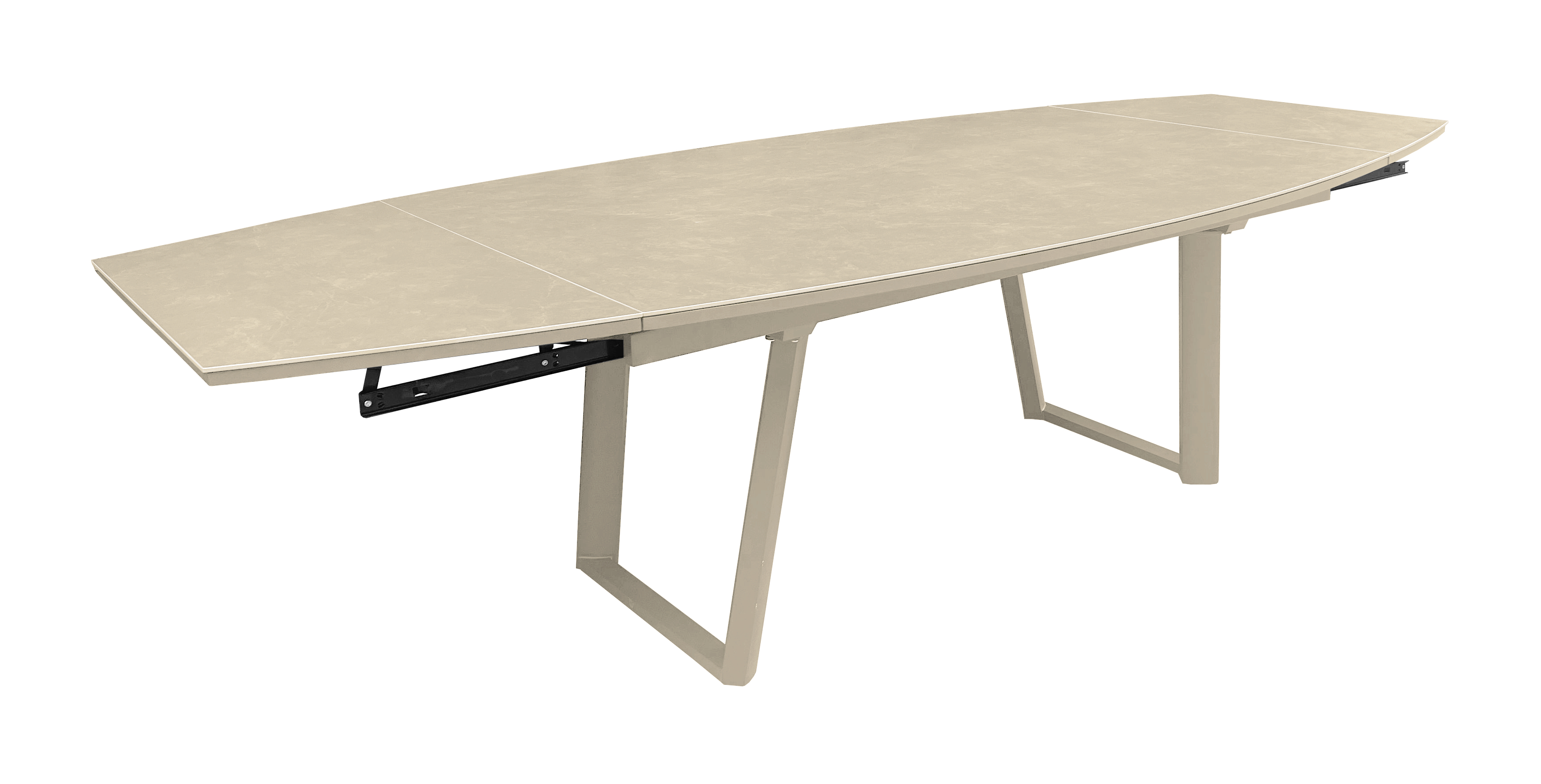 Manta uitshuifbare tuintafel 180-230-280 x 110 keramiek blad latte light