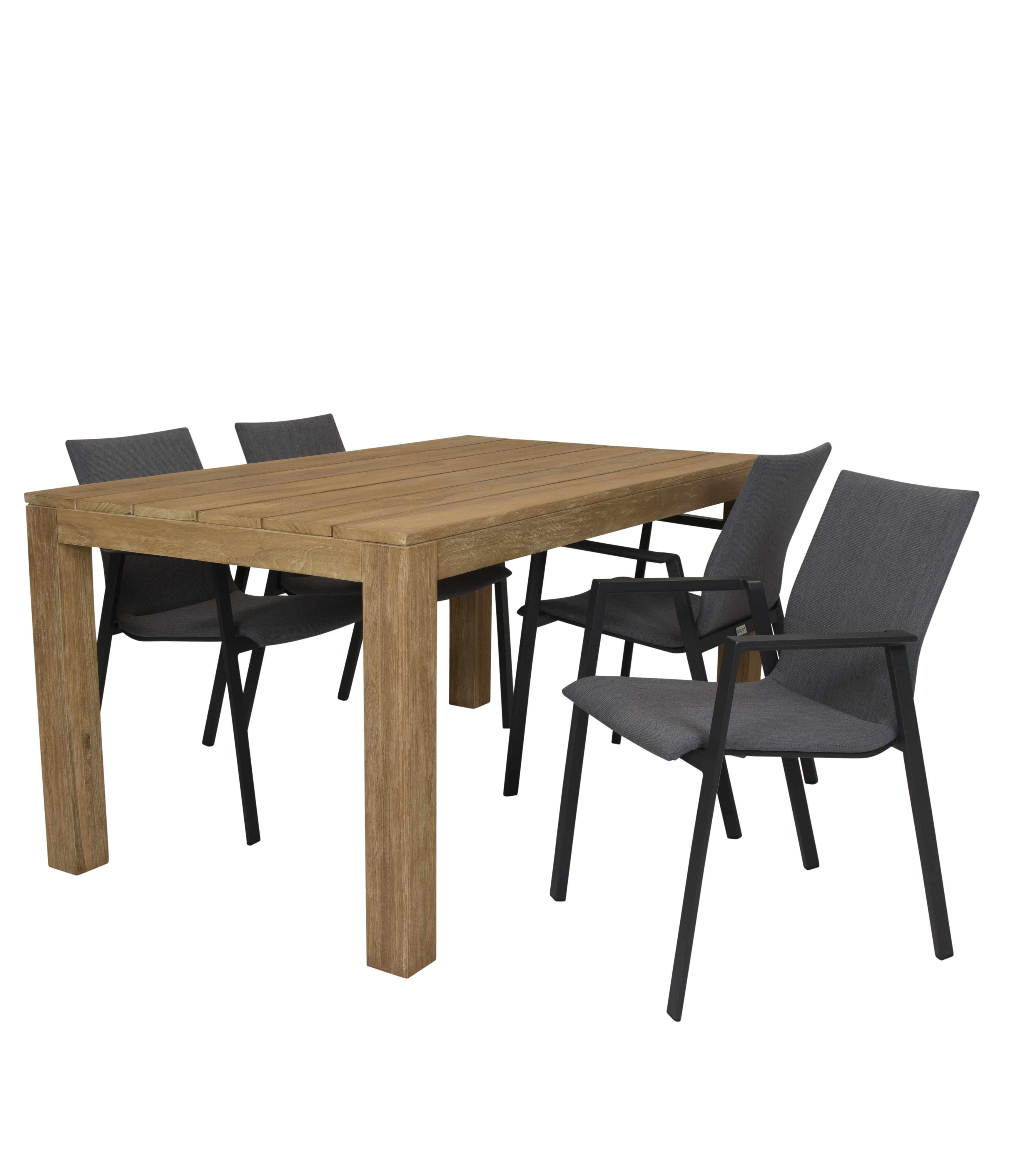 Alberto teak tafel 160 met tuinstoel Fubar