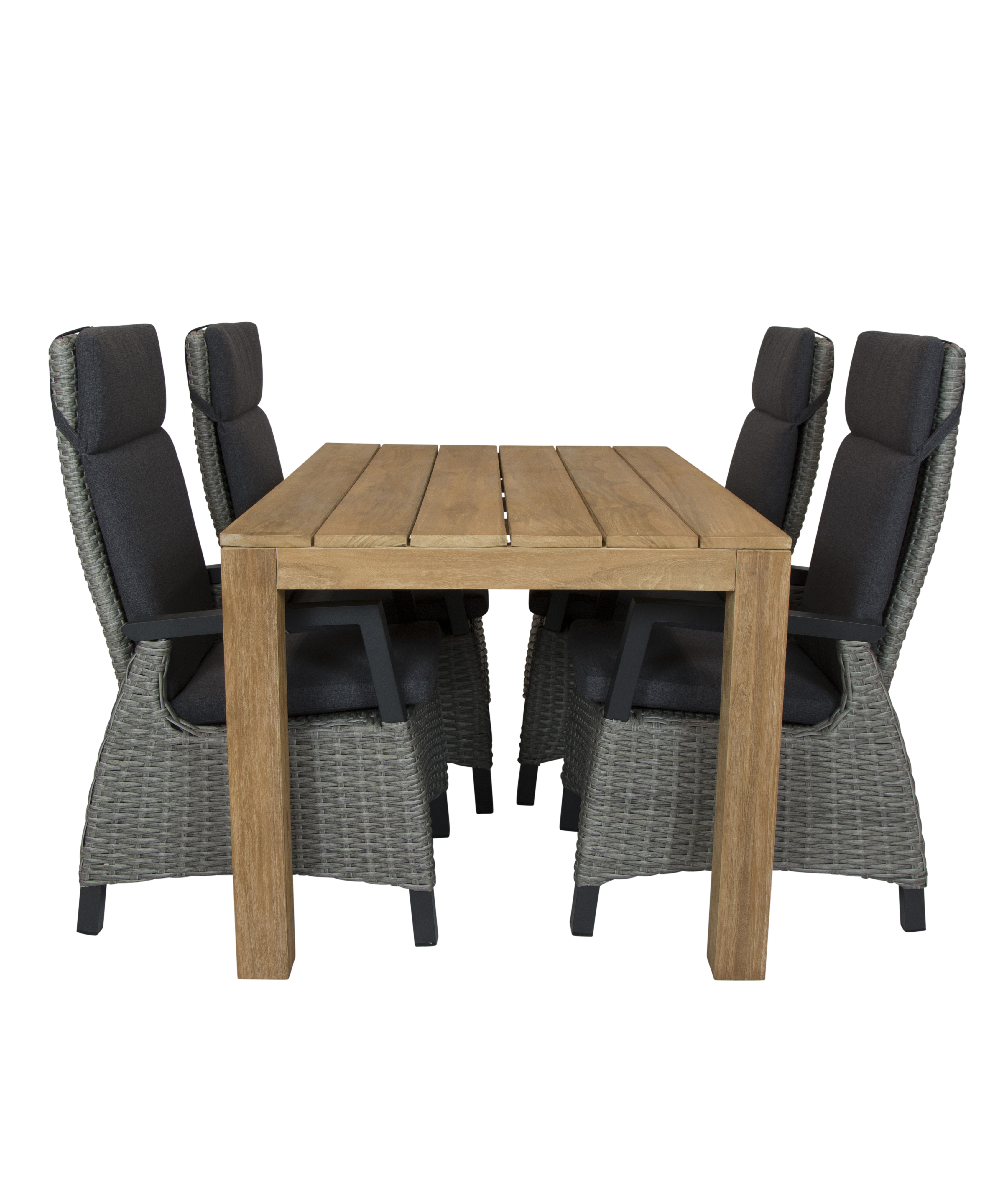 Alberto teak tafel 160 met Qopps Orlon verstelbare tuinstoel