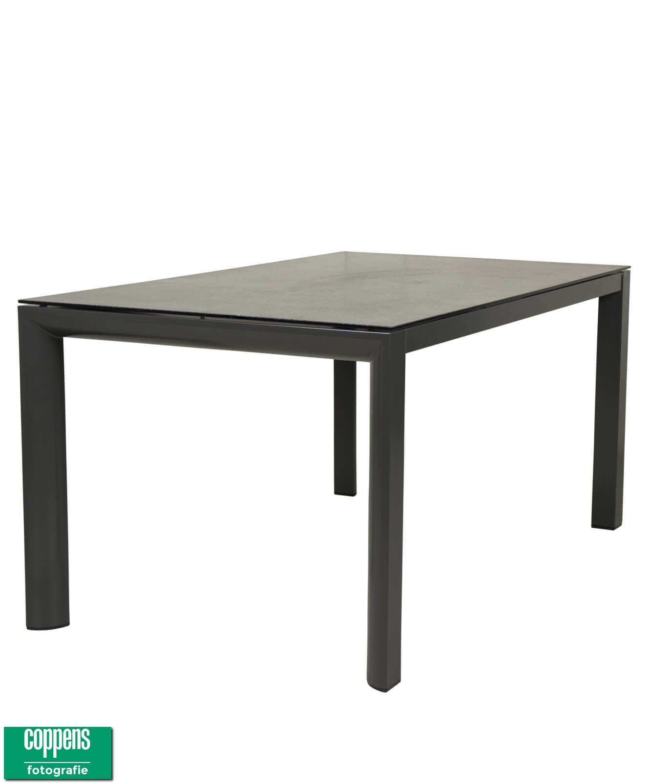 Qopps Colby tuintafel 180 x 100 porselein blad mat royal Grey