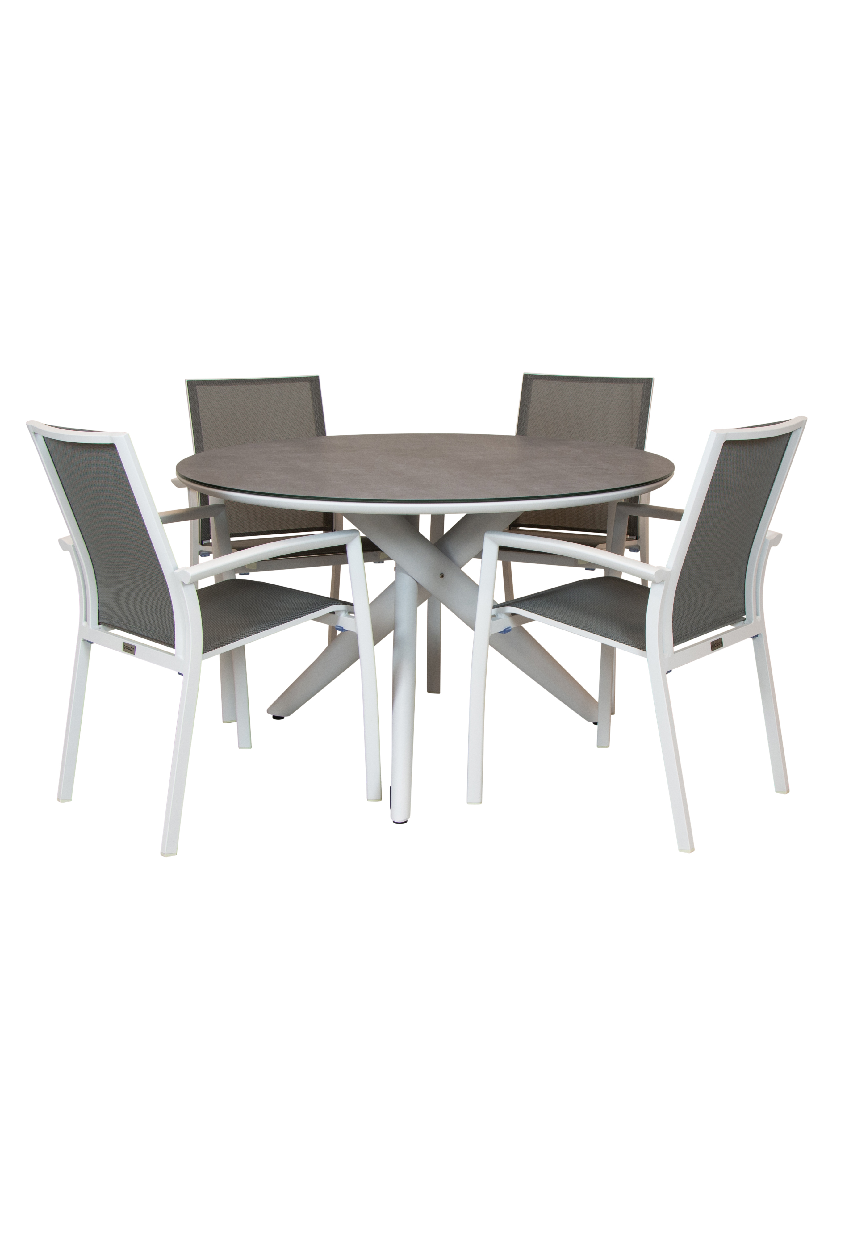 Qopps Zinza tuintafel met Waldi stapelbare tuinstoel