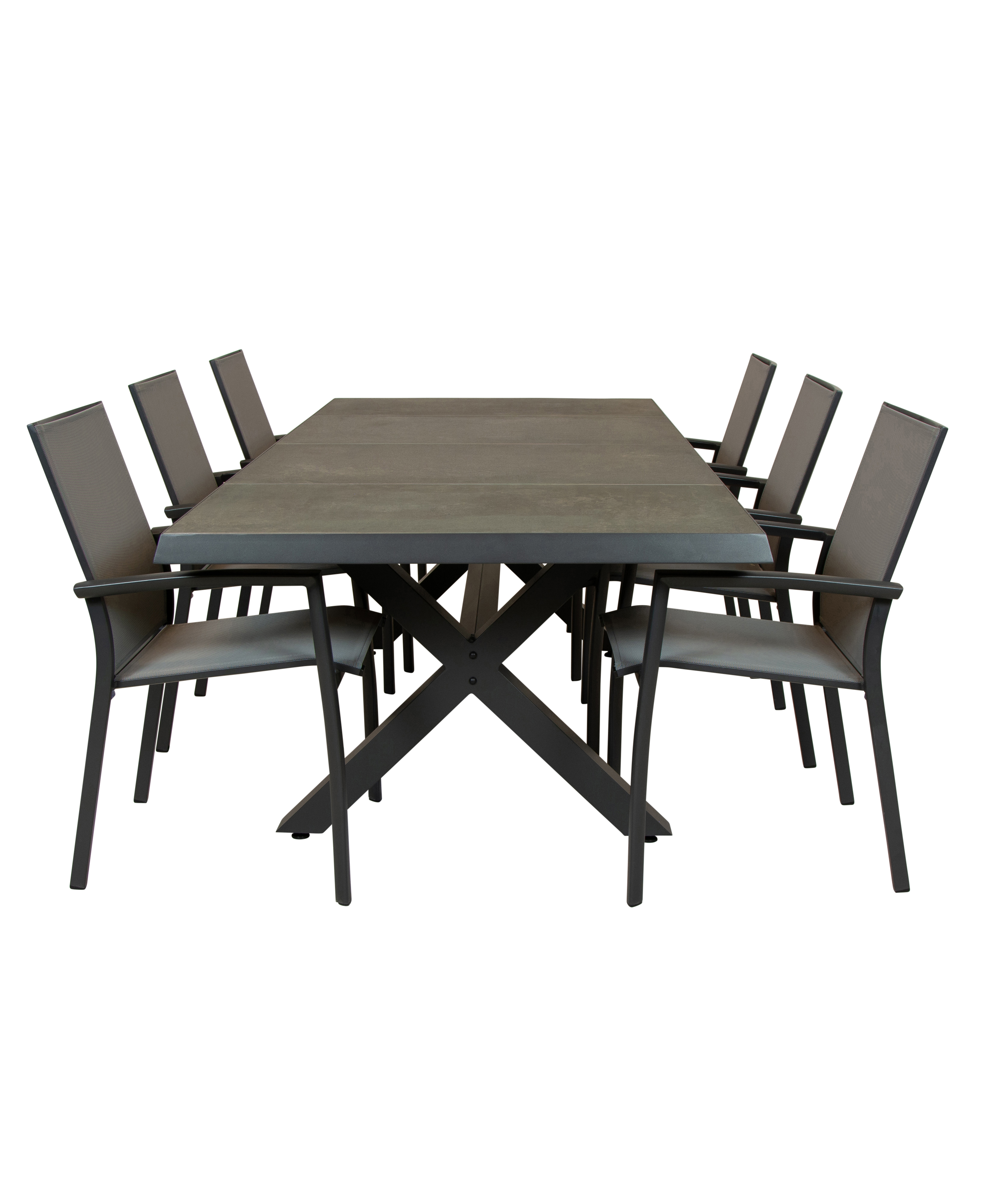 Qopps Bilby tuintafel met Tampa stapelbare tuinstoel