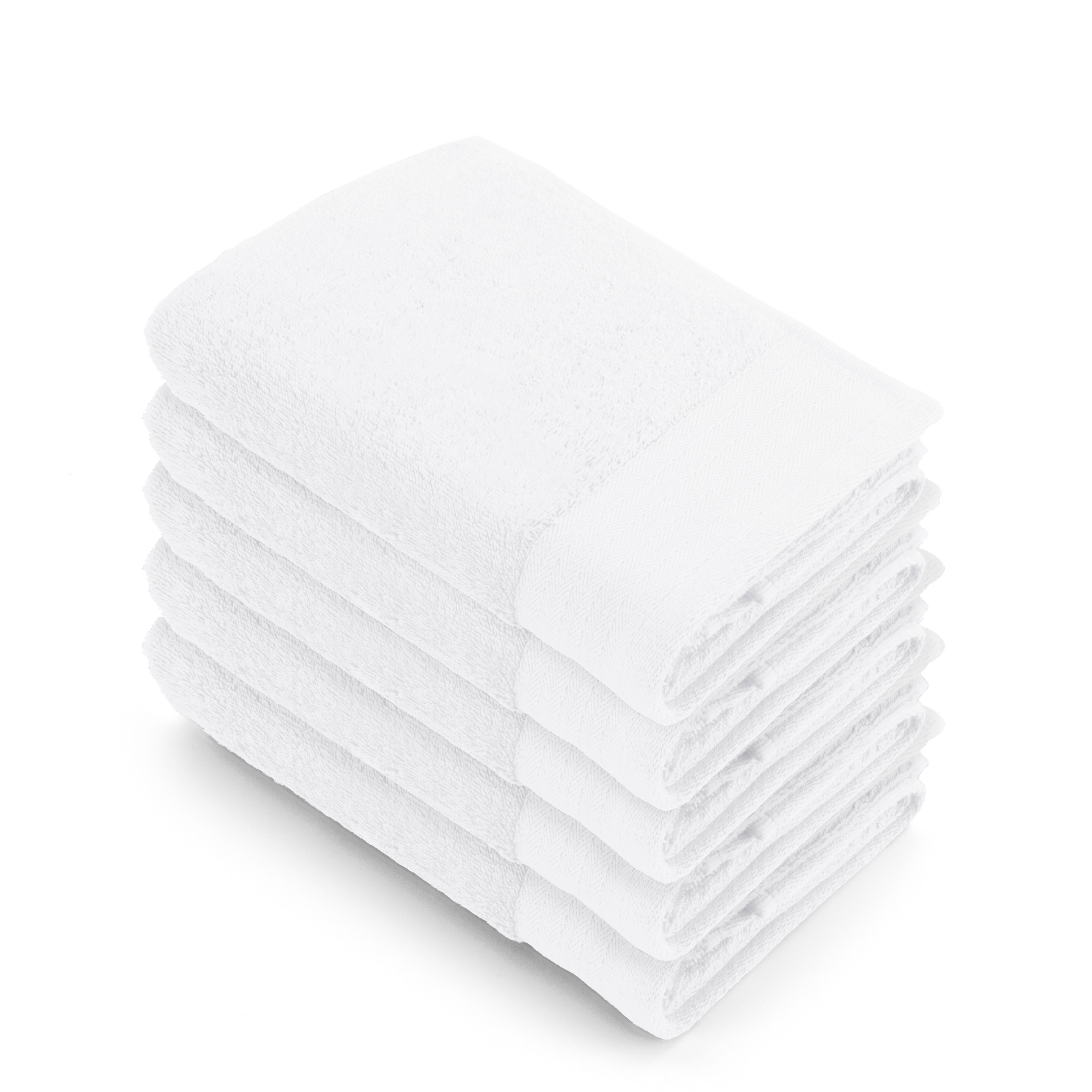 Set van 5 Walra baddoeken soft cotton wit 50x100 cm