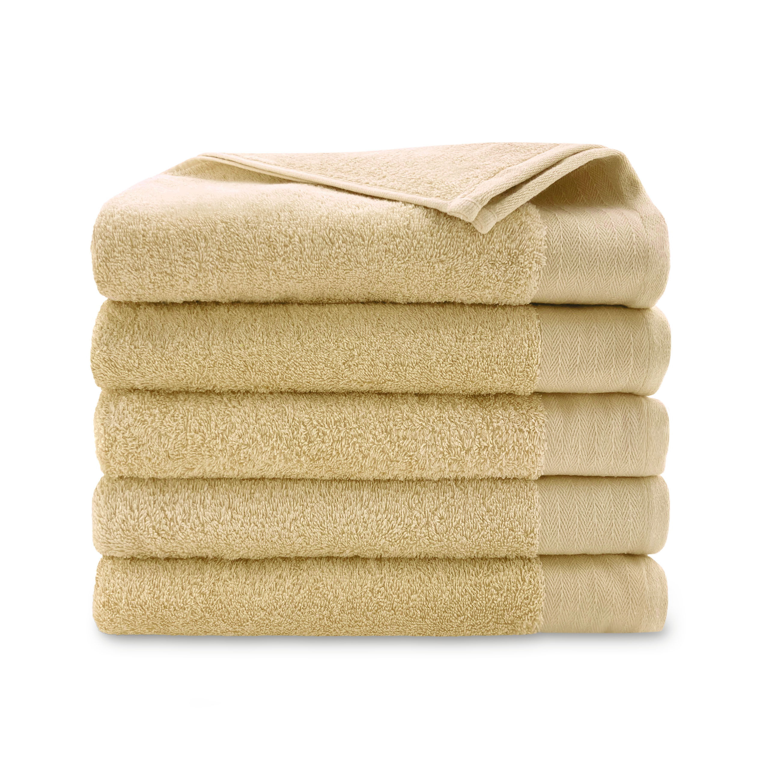 Set van 5 Walra baddoeken soft cotton maisgeel 60x110 cm
