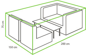 Winza loungeset beschermhoes 200 x 150 x 75