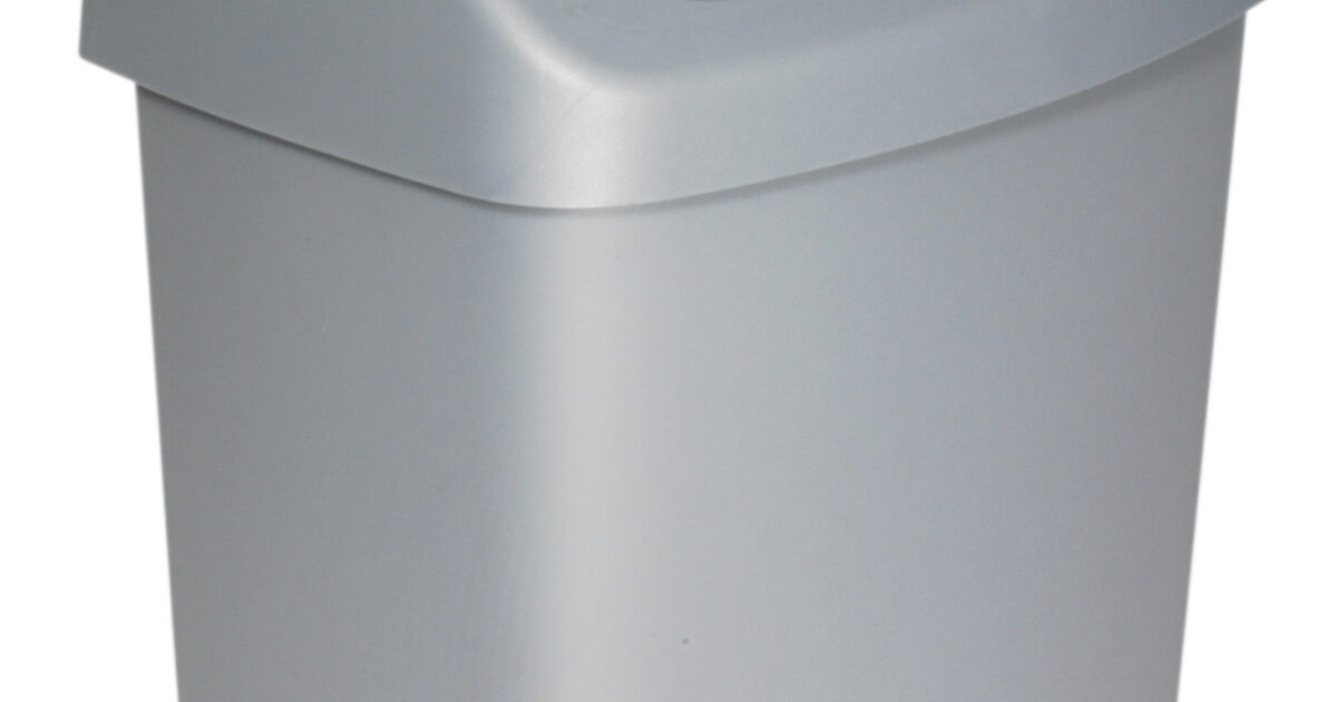 Curver swing bin 15 liter zilver/antraciet Coppens Warenhuis