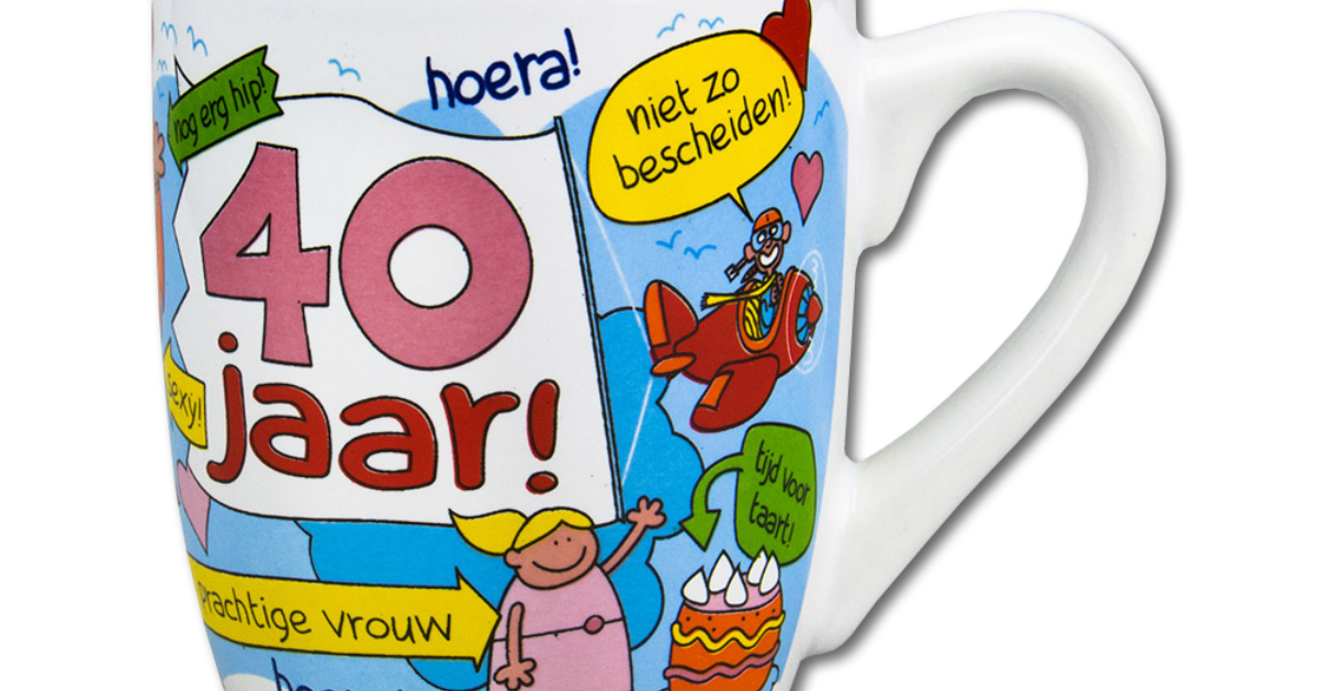 Cartoonmok 40 jaar vrouw | Coppens Warenhuis