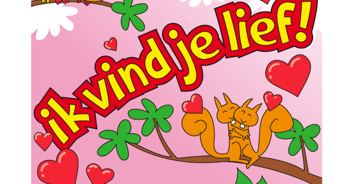 Wenskaart - ik vind je lief cartoon | Coppens Warenhuis