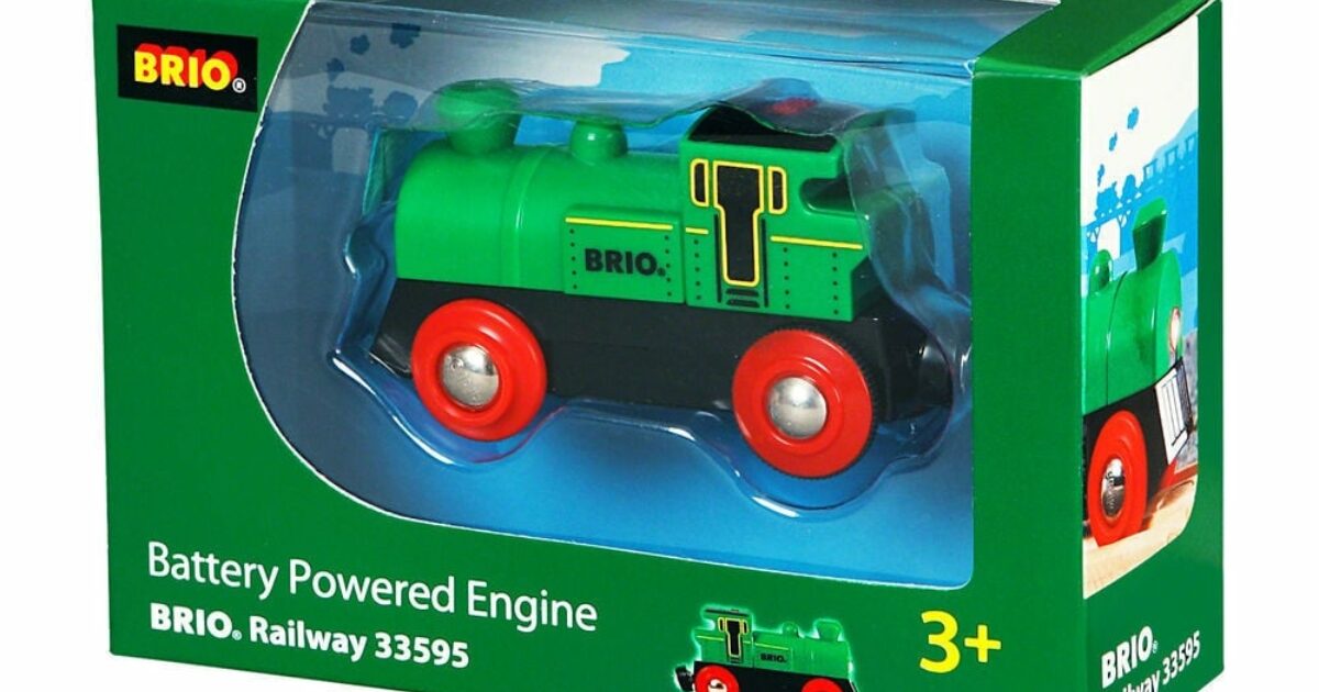 BRIO World 33593 Groene Gustav Elektrische Locomotief, 33593, Batterij