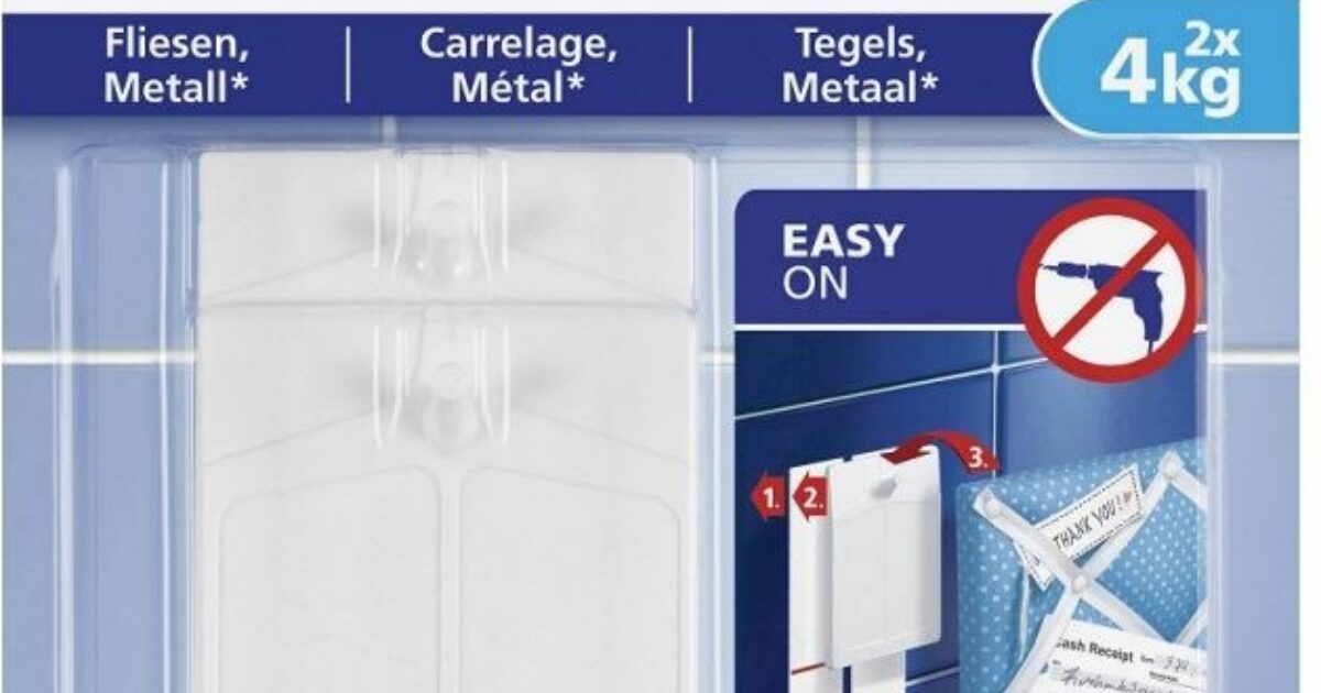 Tesa Klebenagel 77762 Für Fliesen & Metall – Bis 2 Kg Pro Nagel – Rückstandslos Entfernbar & Wiederverwendbar