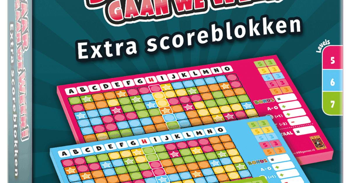 999 Games Keer op Keer Scoreblok 3 stuks Level 5,… | Coppens Warenhuis