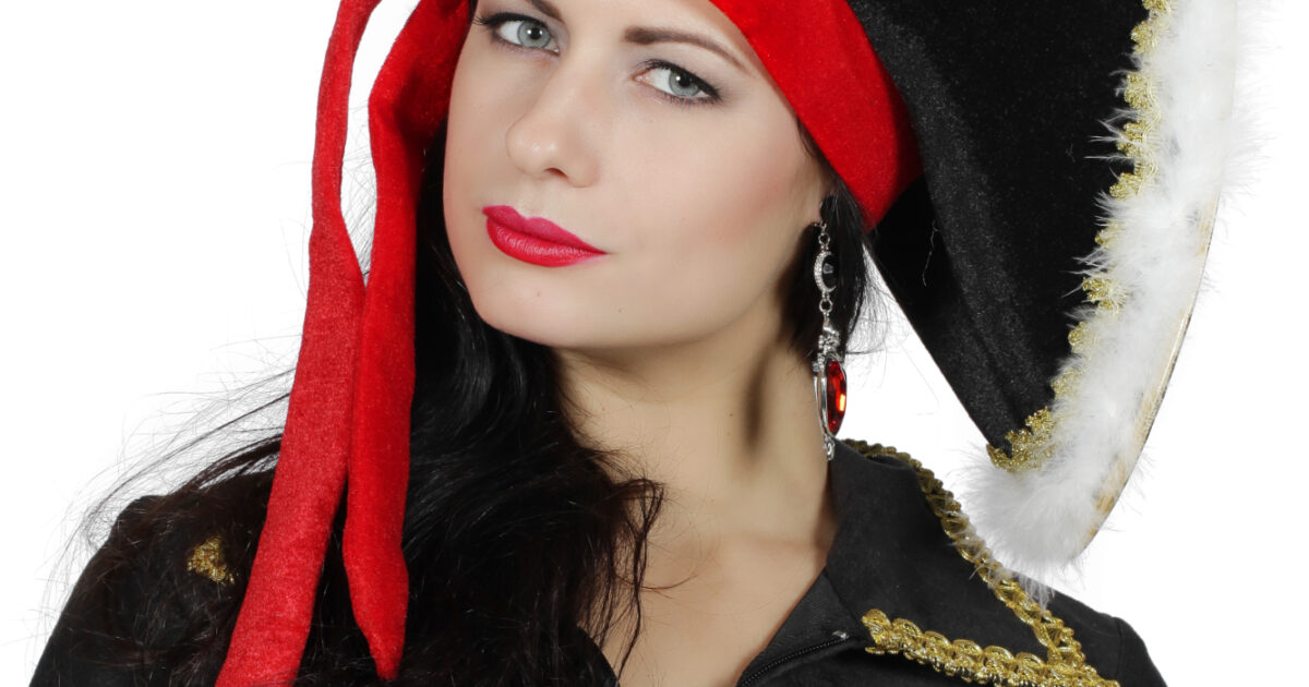 Piratenhoed met bandana en dreadlocks