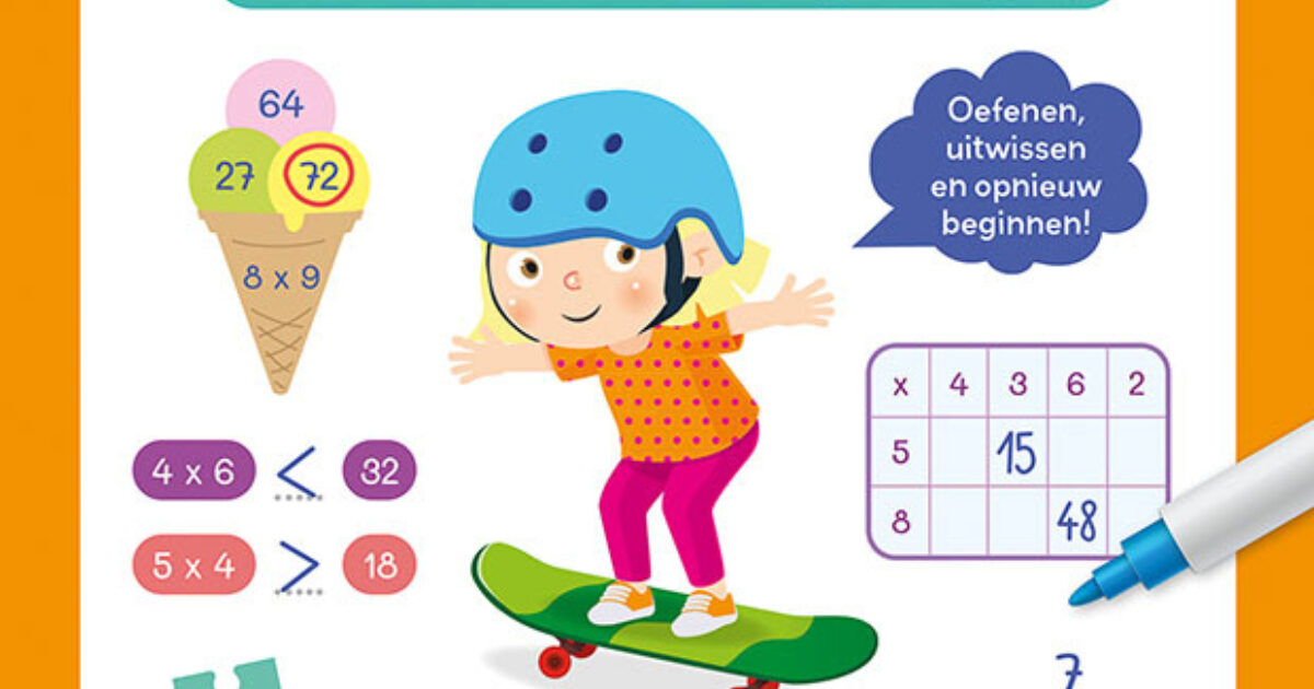 Deltas Mijn oefenboek op afwasbaar papier Tafels… | Coppens Warenhuis