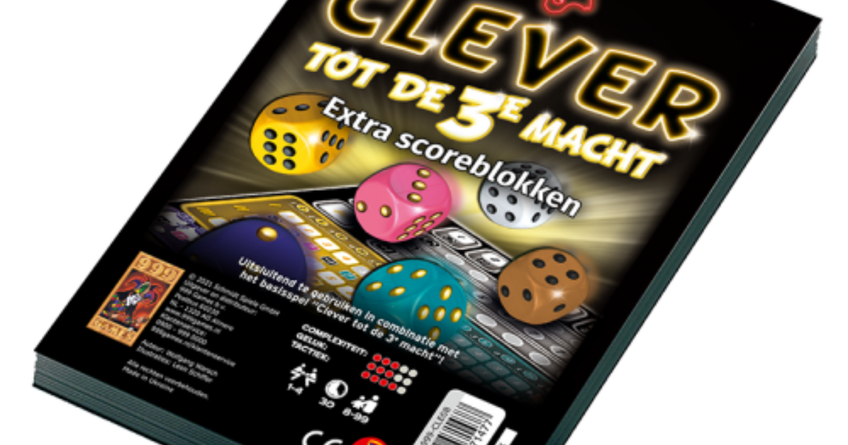 999 Games Scoreblokken Clever tot de 3e macht… | Coppens Warenhuis