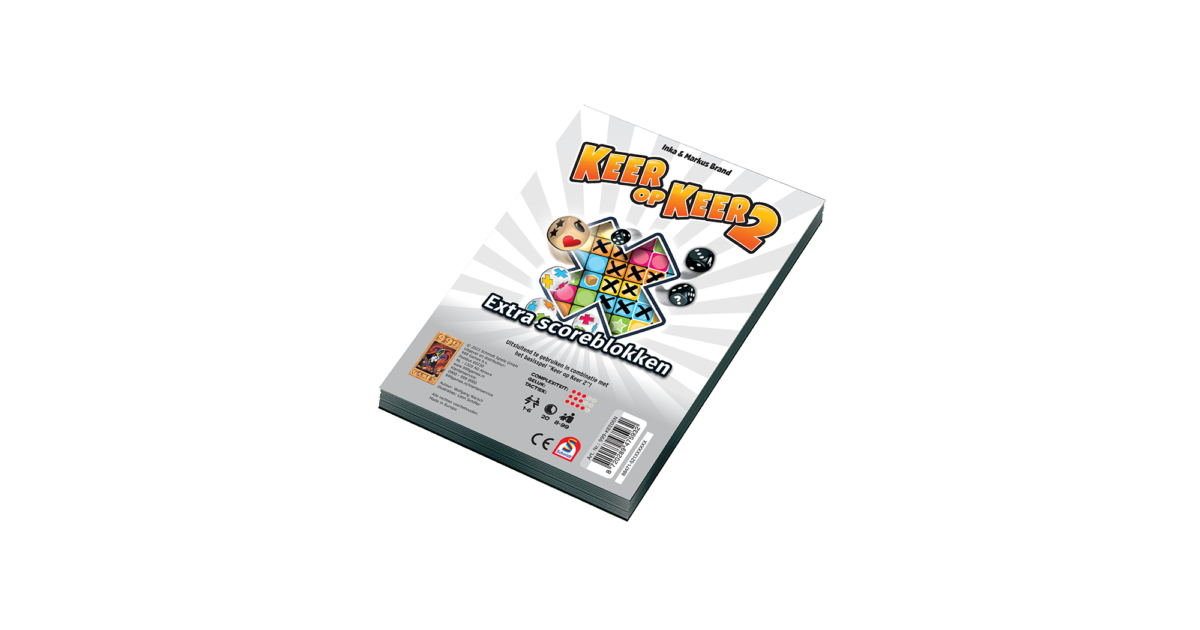 999 Games Keer op keer 2 scoreblok | Coppens Warenhuis