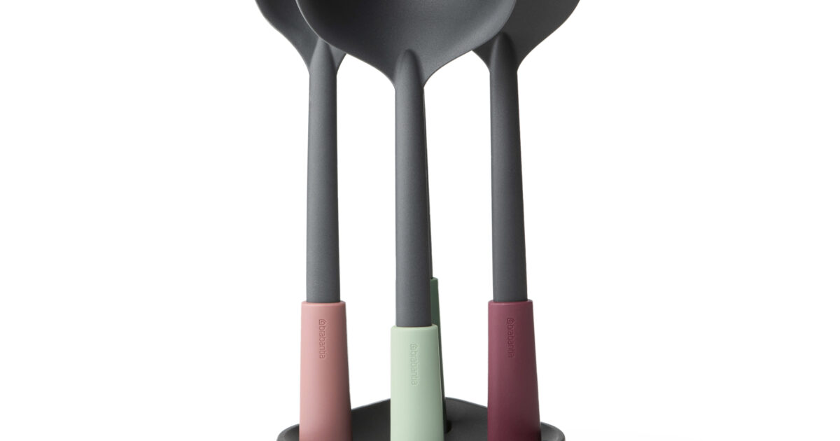 Brabantia tasty+ kookgerei set plus houder Coppens Warenhuis