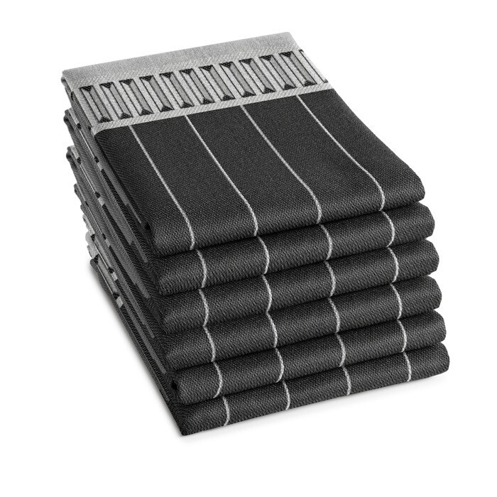 6x DDDDD theedoek jules 60x65 cm antraciet