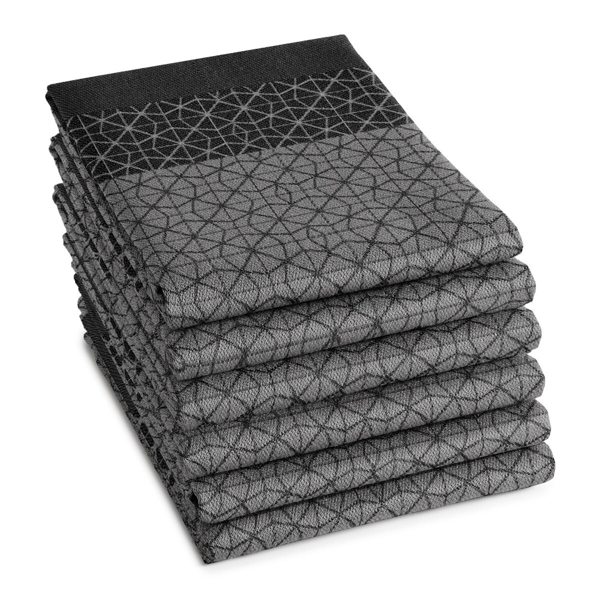 6x DDDDD theedoek chrystal 60x65 cm black