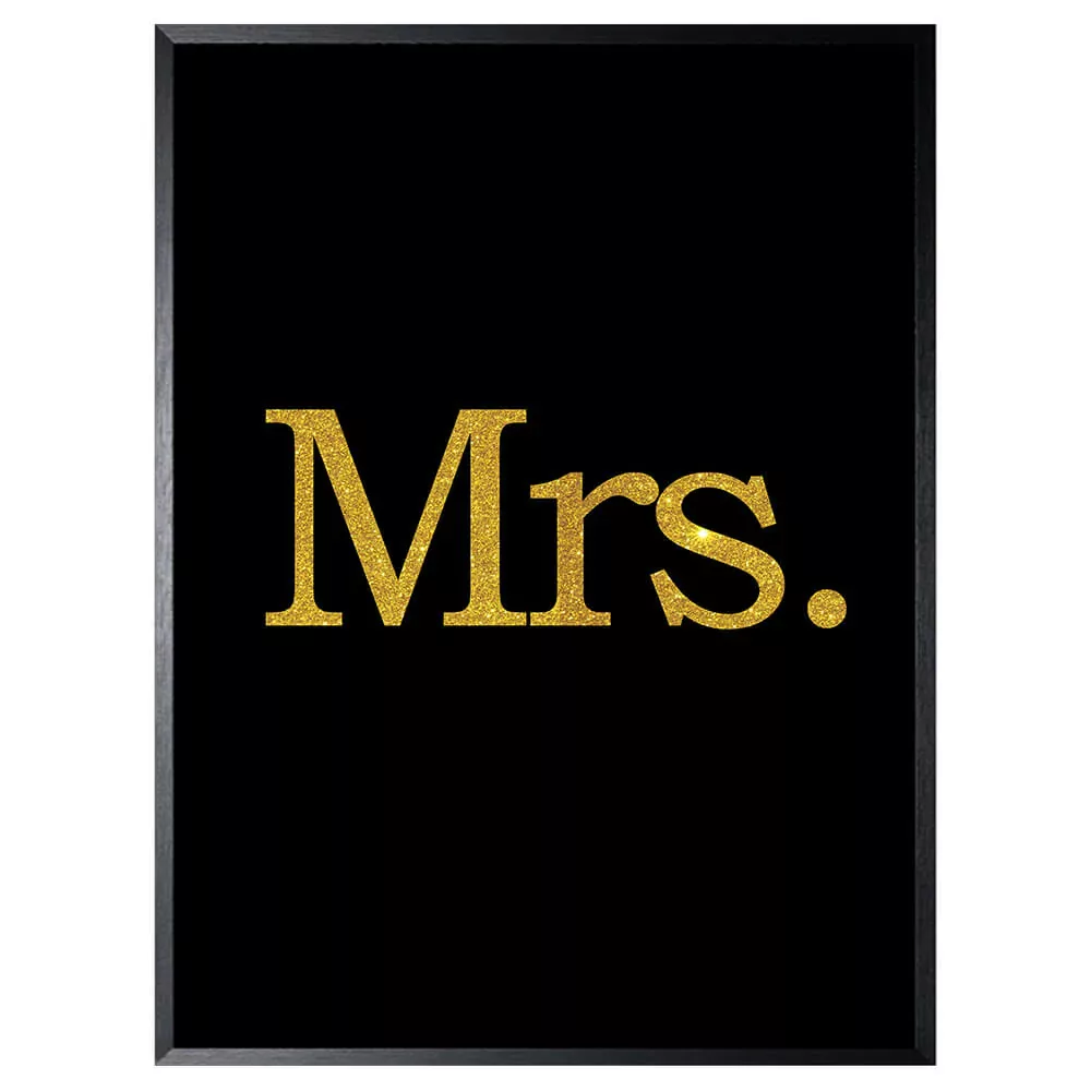 Schilderij 32x42cm Mrs.print goud