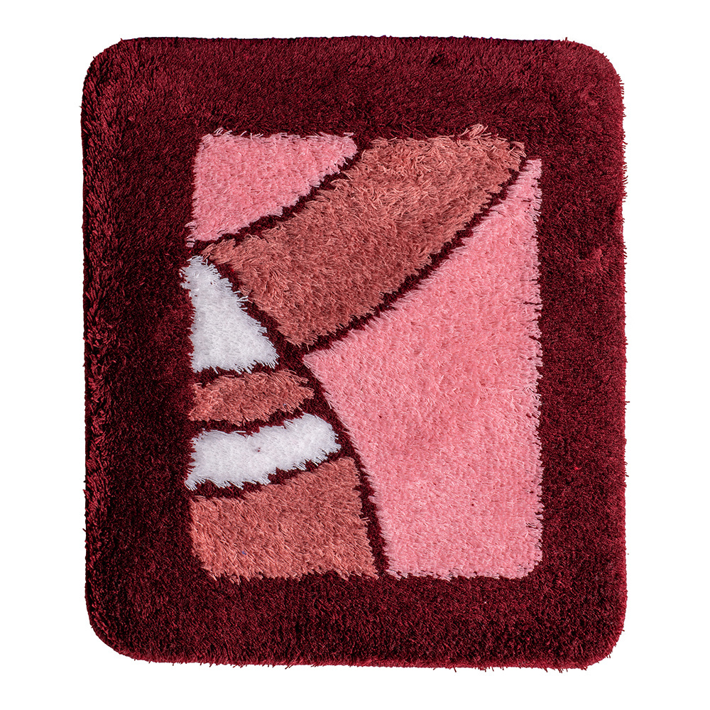 Wicotex bidetmat 50x60cm. acryl bordeaux design