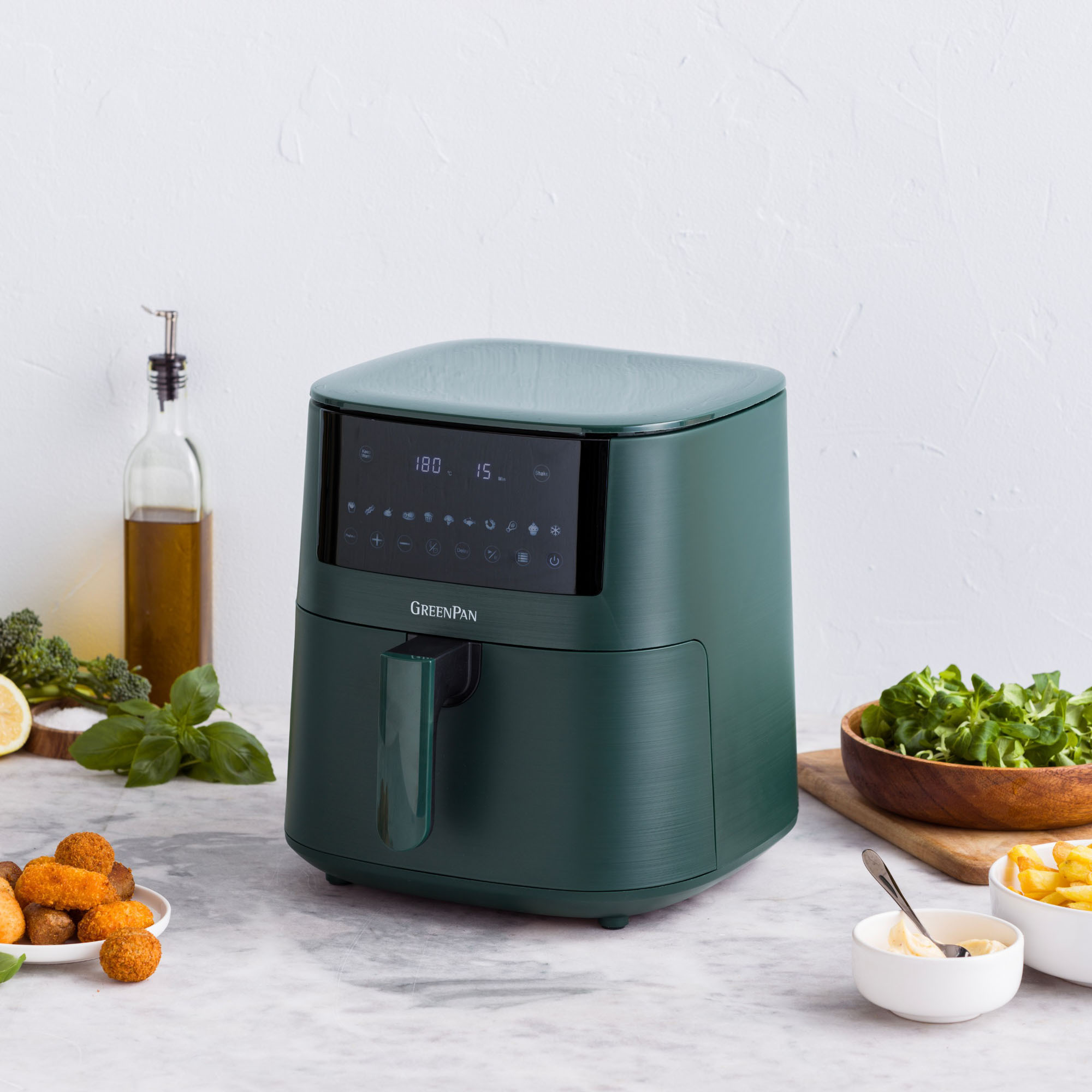 Greenpan Bistro XXL Airfryer Pine Green 7,2 liter afbeelding