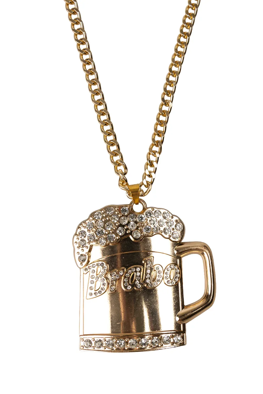 Ketting glas bier met tekst BRABO