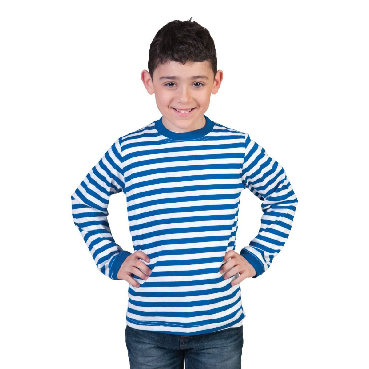 Angro Dorus shirt blauw wit