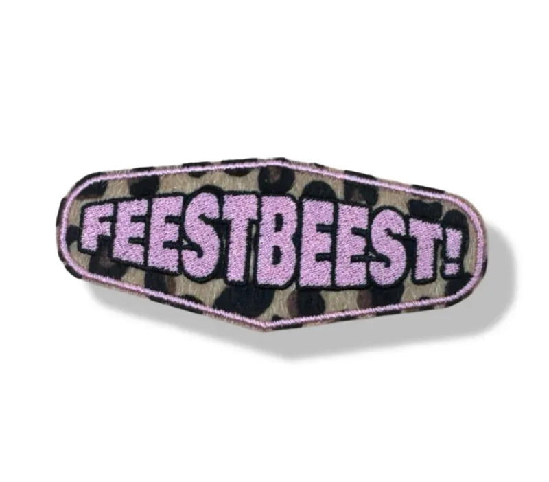 Embleem Feestfeest panter roze