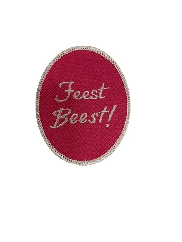 Embleem feest beest roze wit