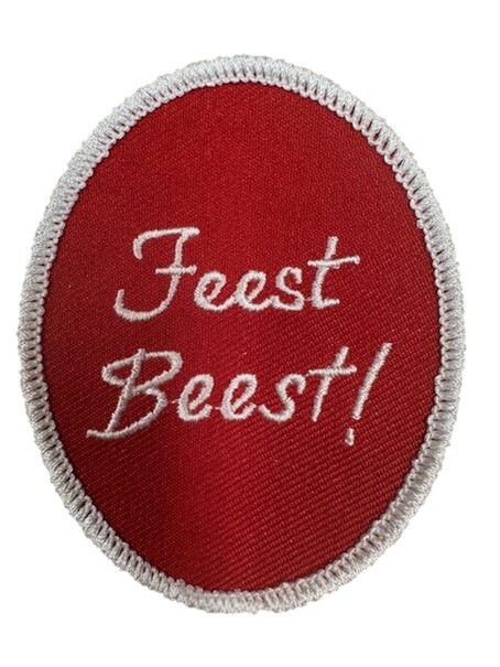 Embleem feest beest rood wit