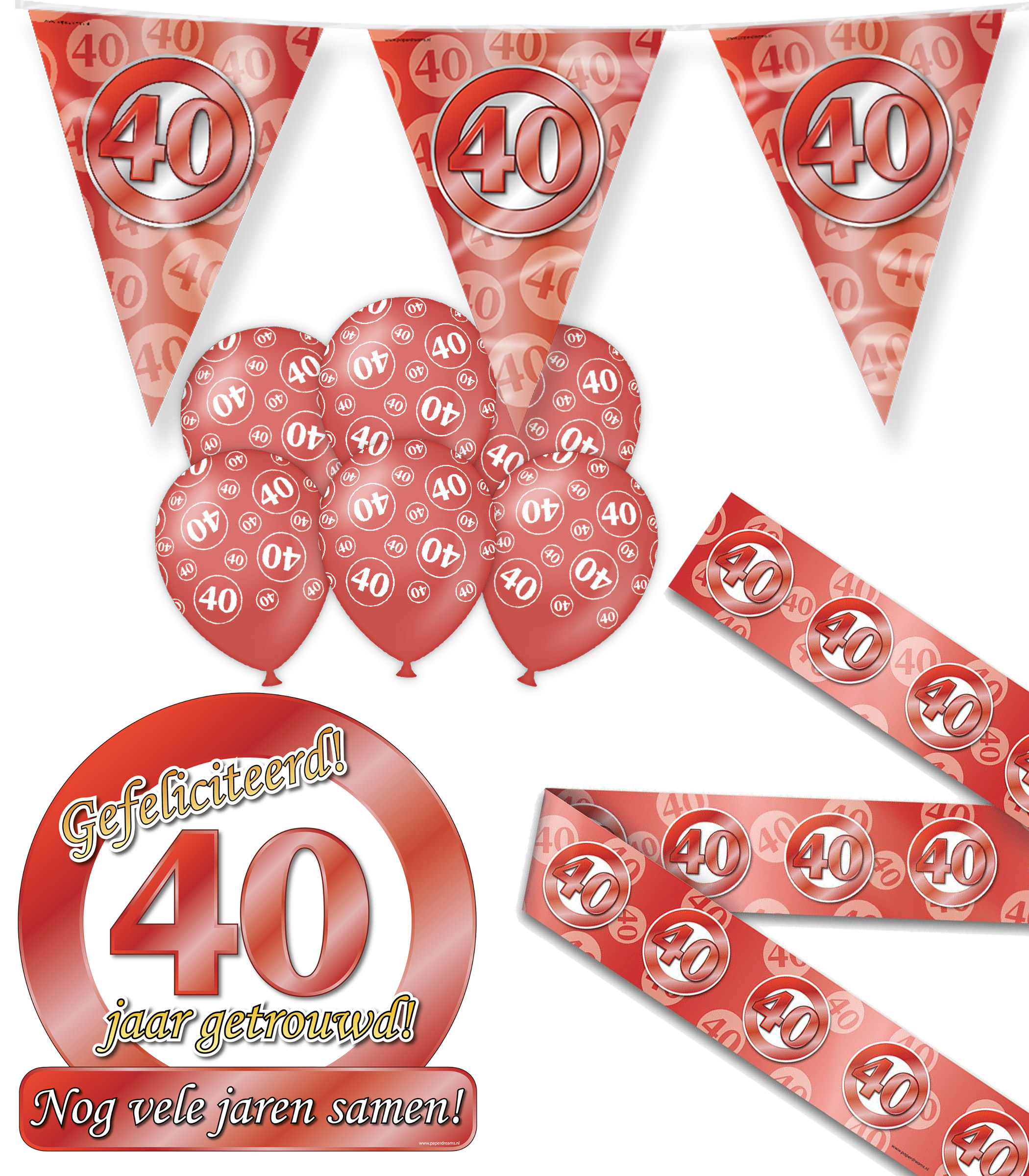 Feestpakket 40 jaar getrouwd