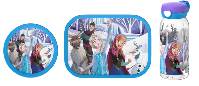 Mepal 3-delige lunchset campus Frozen friends lunchbox + fruitbox + drinkfles met flipdop