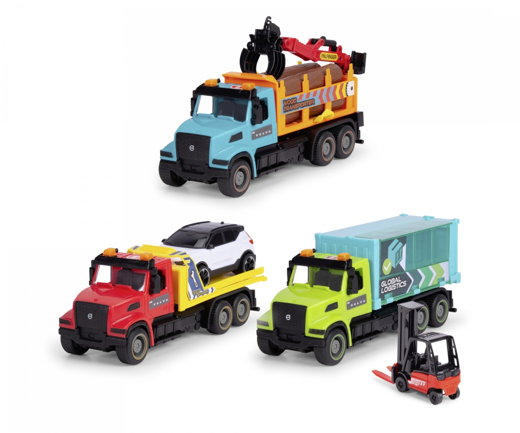 Dickie Toys Zware Road Trucks, 3-assorti