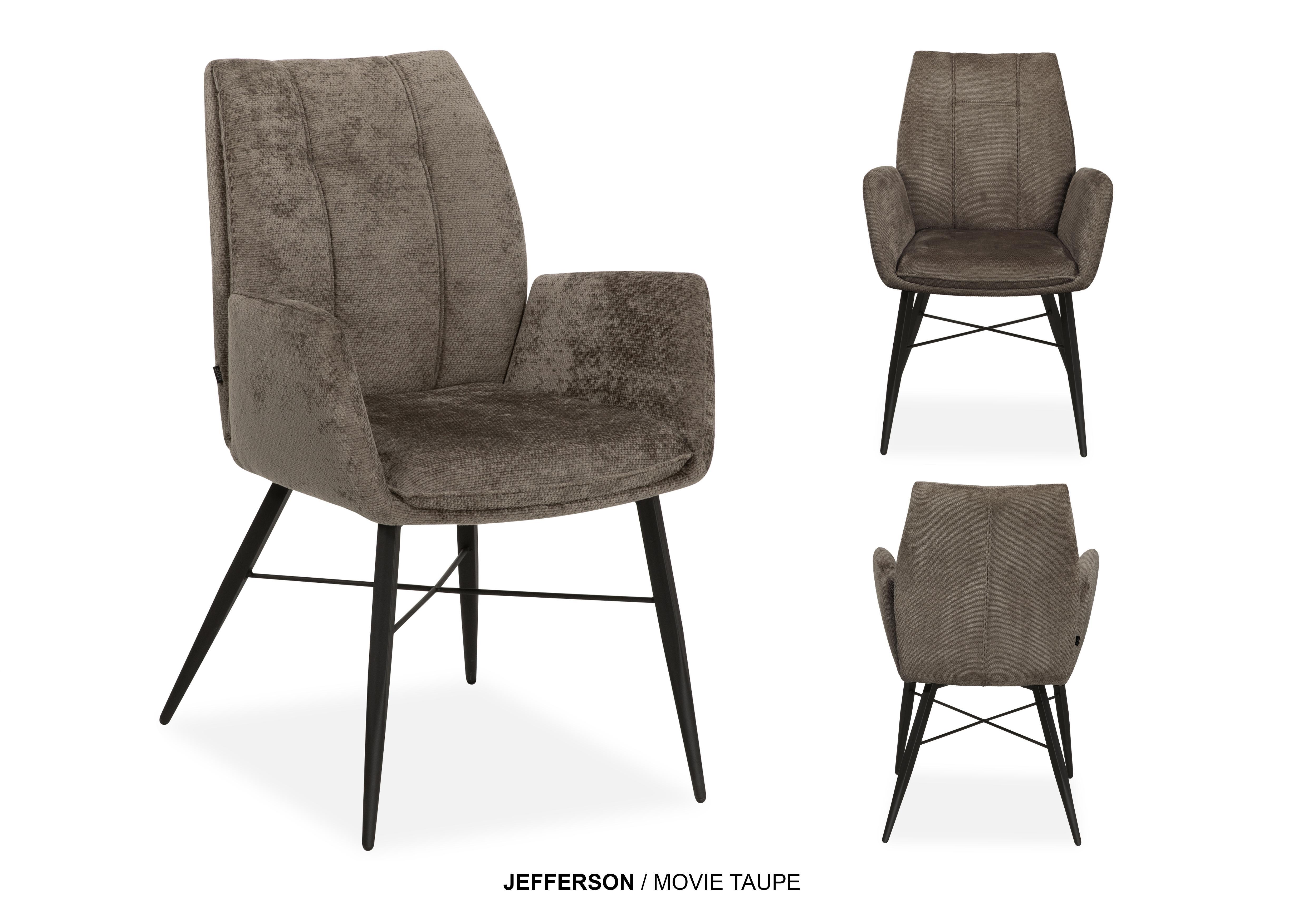 Armstoel Jefferson taupe