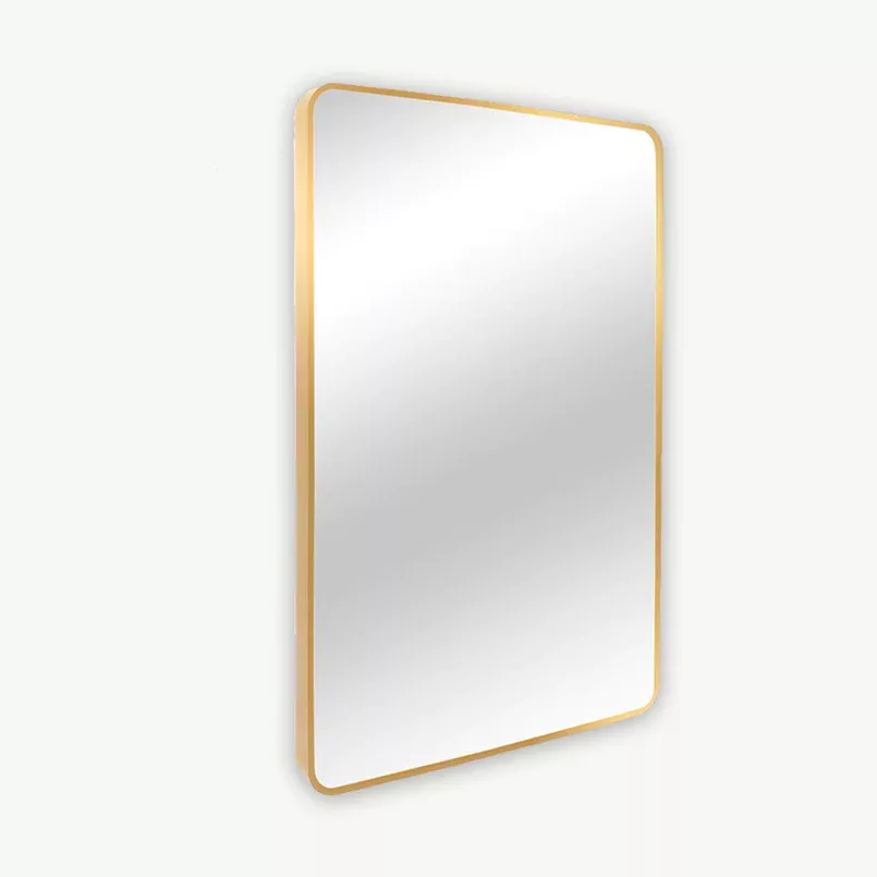 Alu spiegel 50x70cm goud Julia curved