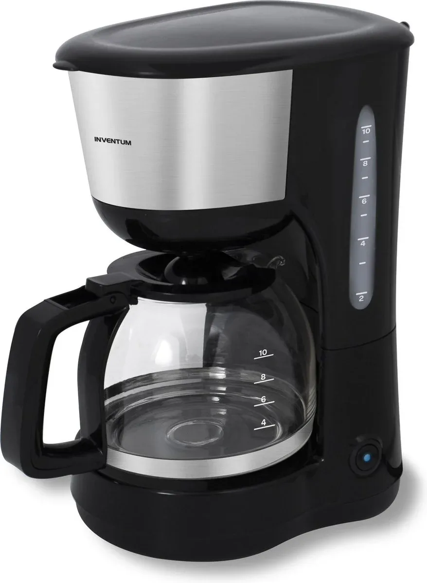 Inventum koffiezetter 1.25 liter zwart - rvs