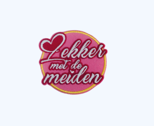 Embleem lekker met de meiden roze