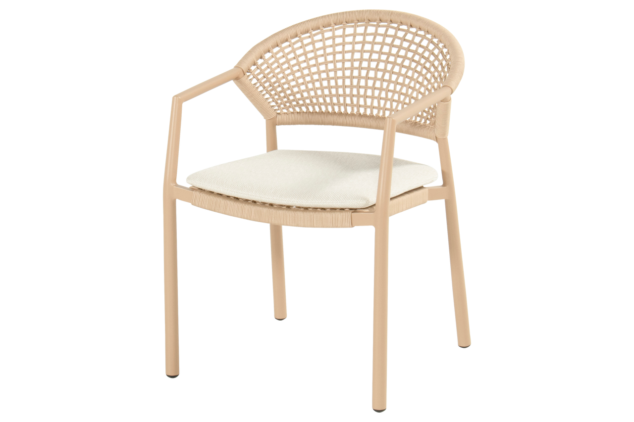 Hartman Taragona stapelbare dining tuinstoel cappuccino