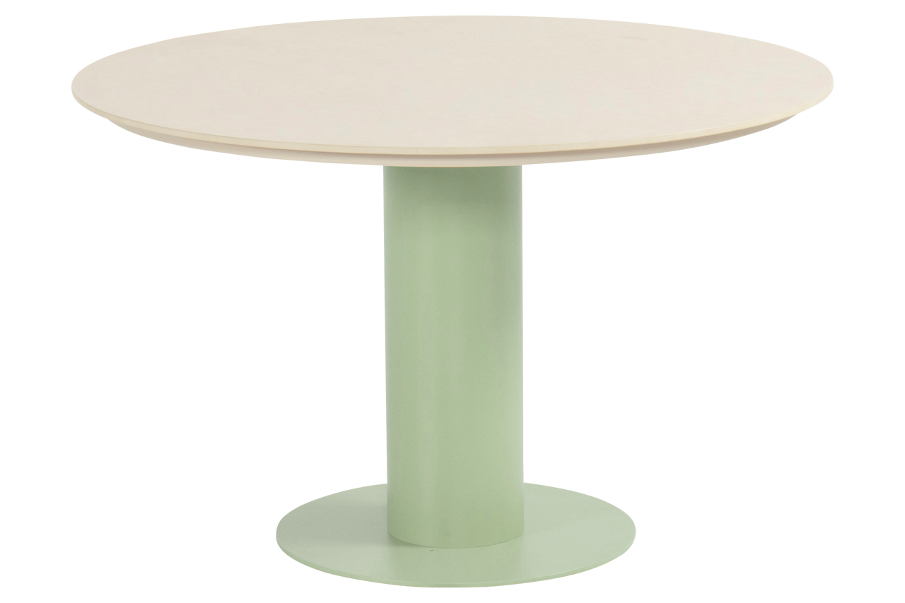 Hartman Girona tuintafel 120 cm rond kolom soft green