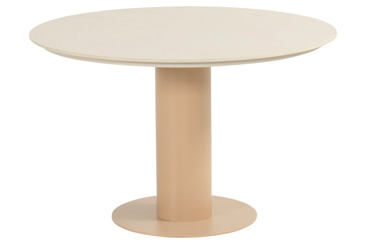 Hartman Girona tuintafel 120 cm rond kolom cappuccino