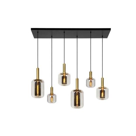 Joanet hanglamp 6 lichts fume glas