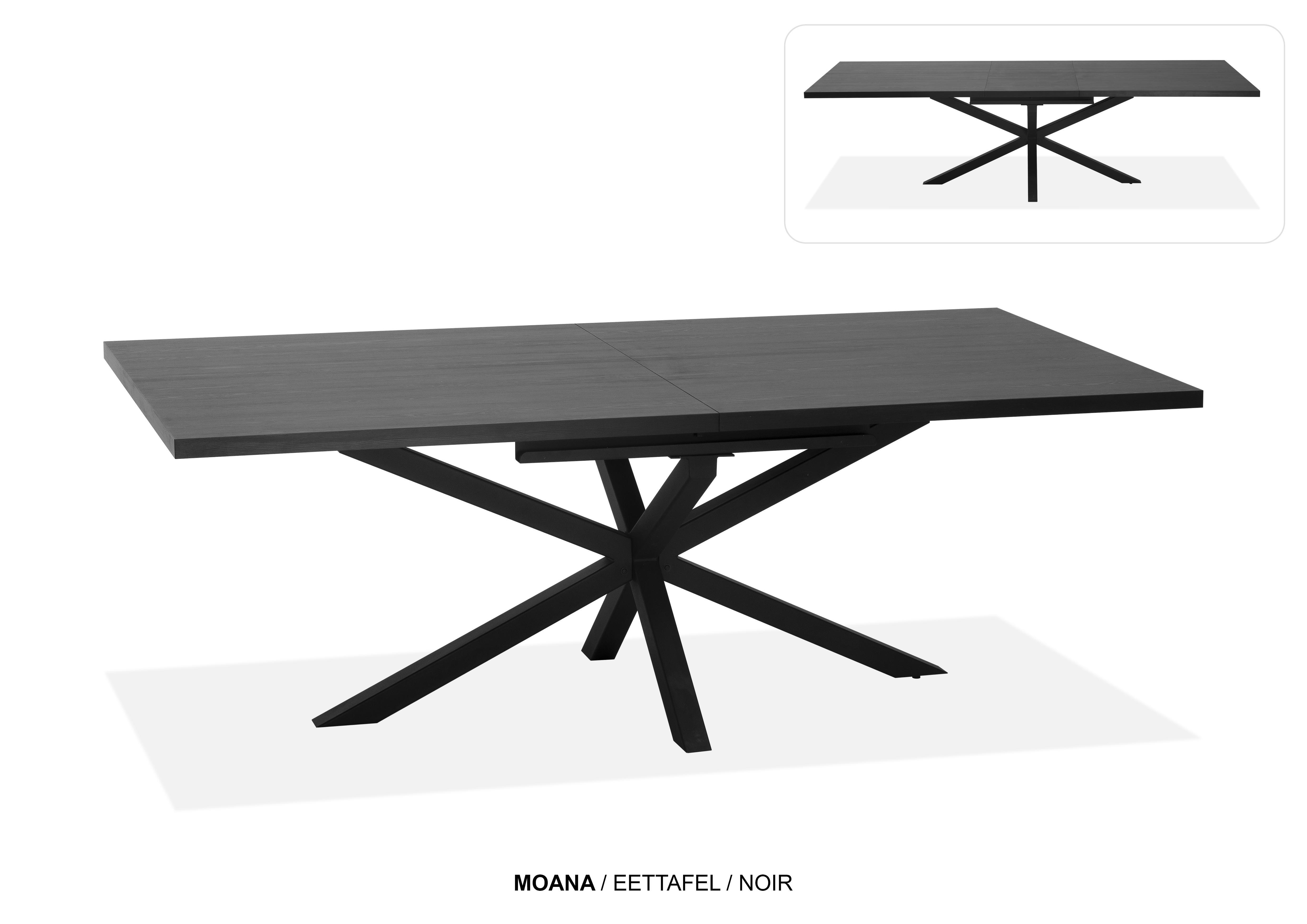 Moana uitschuif eetkamertafel 220/280