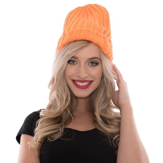Gebreide muts neon