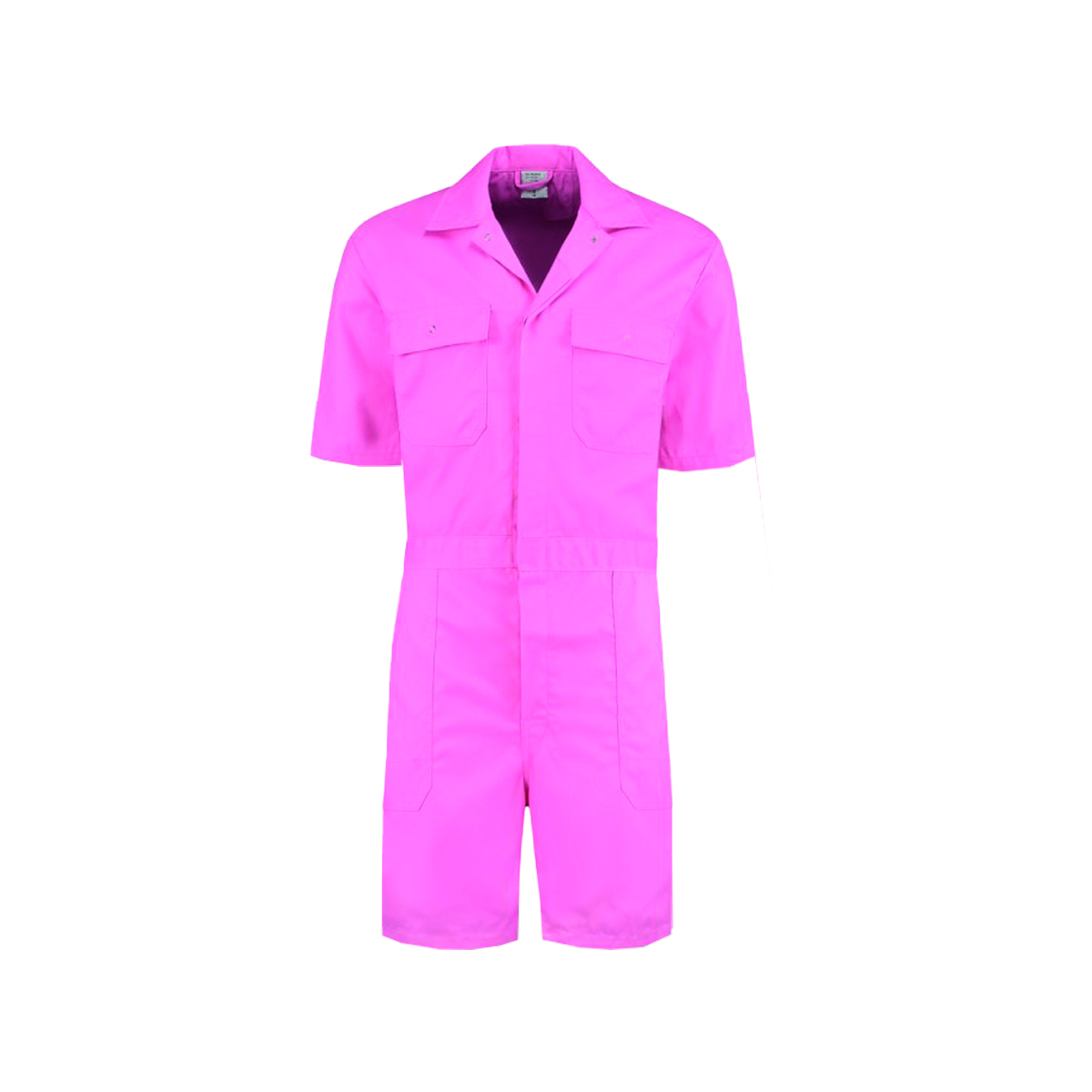 Roze korte zomer overall voor volwassenen