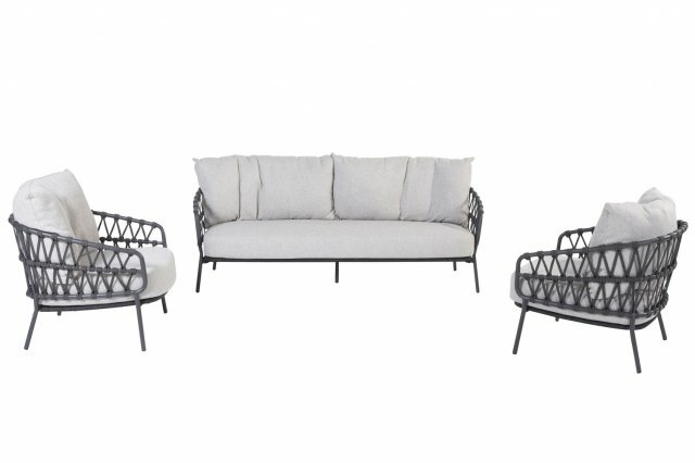 4SO Calpi loungeset 3-zits bank met 2 fauteuils